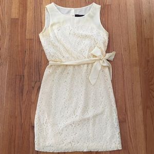 The Limited Pastel Yellow Lace Dress - Medium